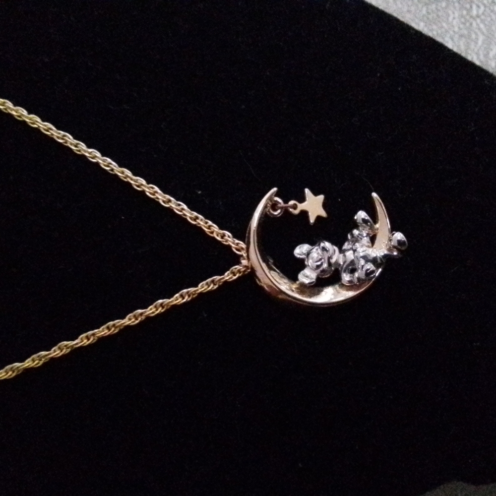 Gone Mar 5 Gold Color Mickey Mouse Necklace